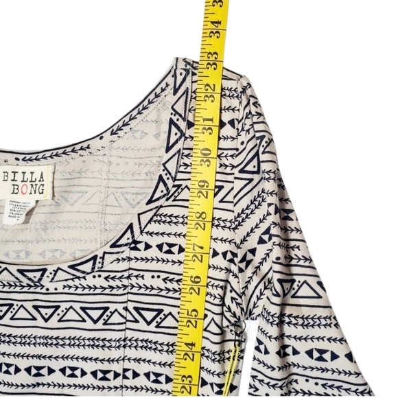 Billabong Tribal Fully Printed Dress Tan/Navy Size Medium NWT. - Picture 8 of 16